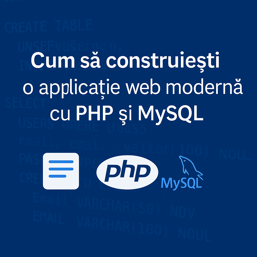 Cum sa construiesti o aplicatie web moderna cu PHP si MySQL