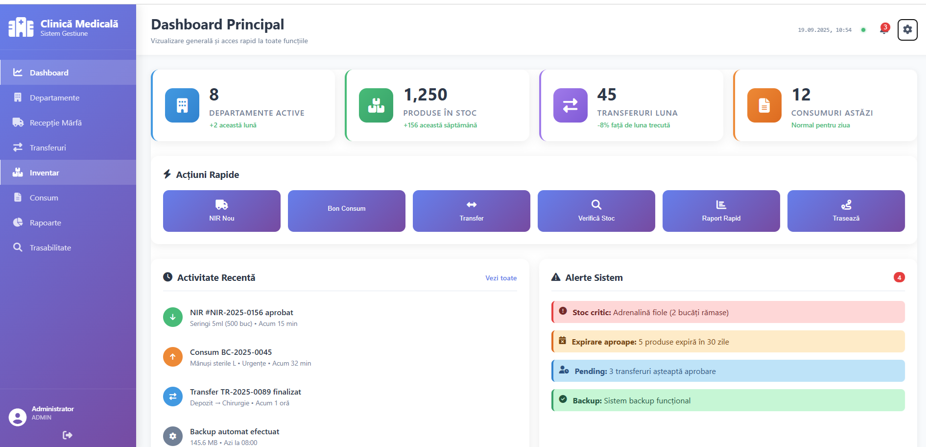 Clinic Inventory – Sistem de gestiune stocuri pentru clinici medicale