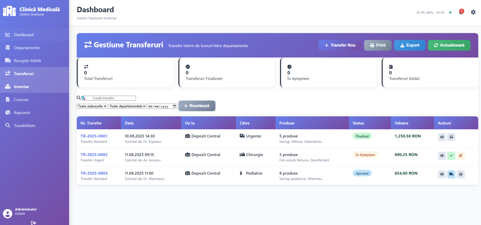 Clinic Inventory – Sistem de gestiune stocuri pentru clinici medicale