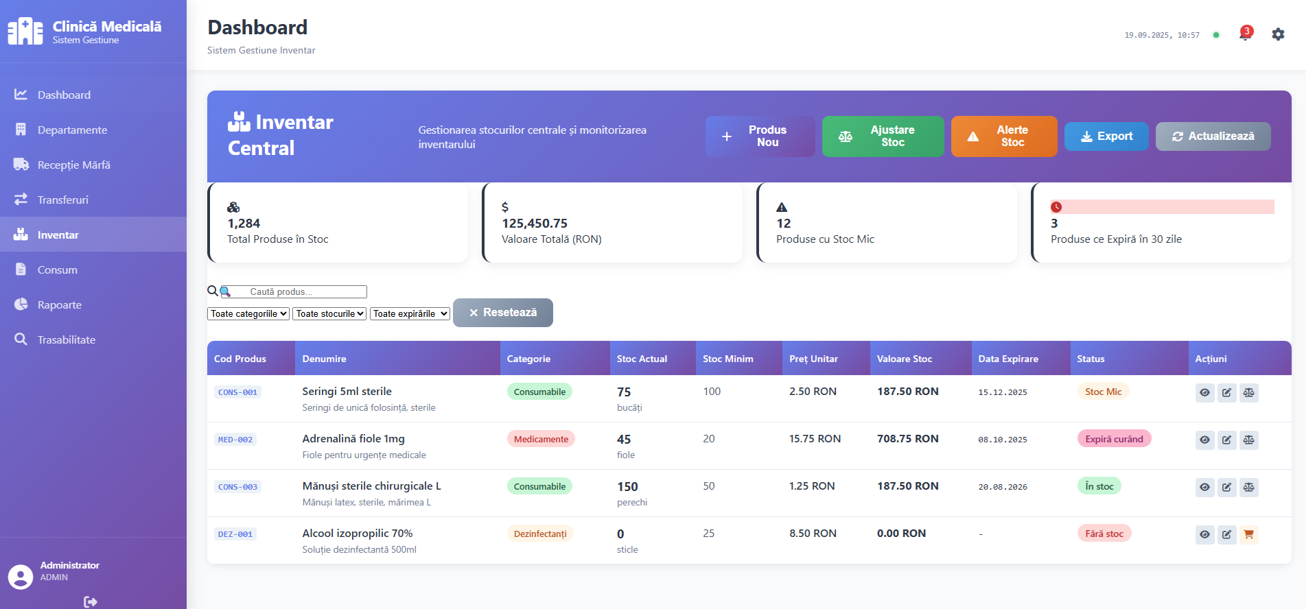 Clinic Inventory – Sistem de gestiune stocuri pentru clinici medicale