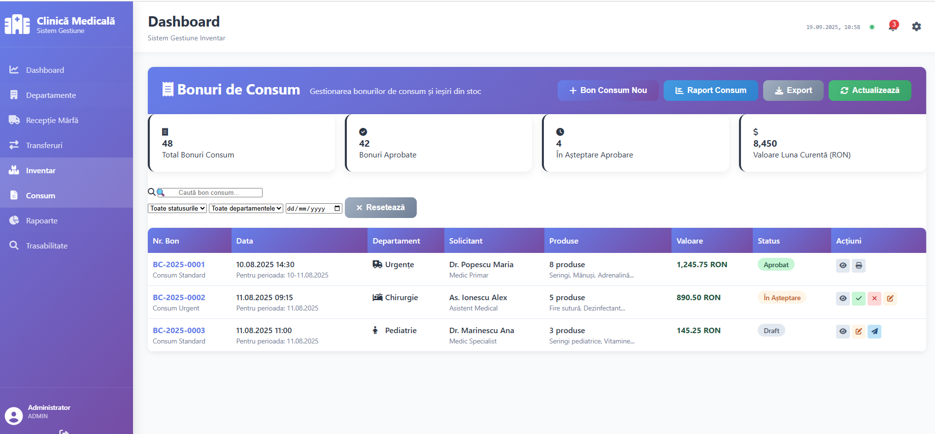 Clinic Inventory – Sistem de gestiune stocuri pentru clinici medicale