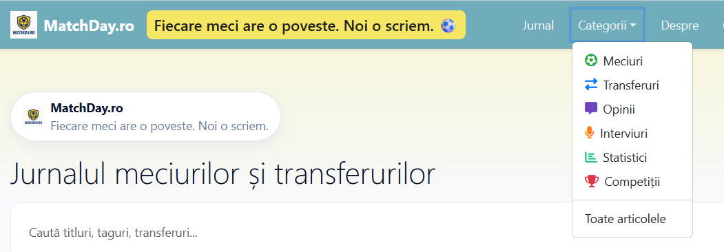 Matchday.ro – Blog sportiv modern
