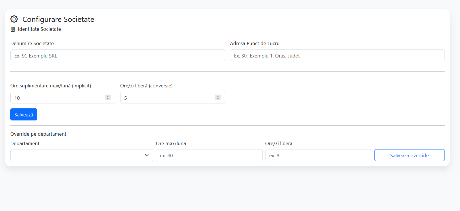 PontajPro - aplicatie pentru pontaj
