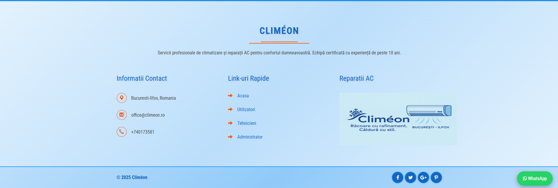 Climeon – Programări service & mentenanță A/C